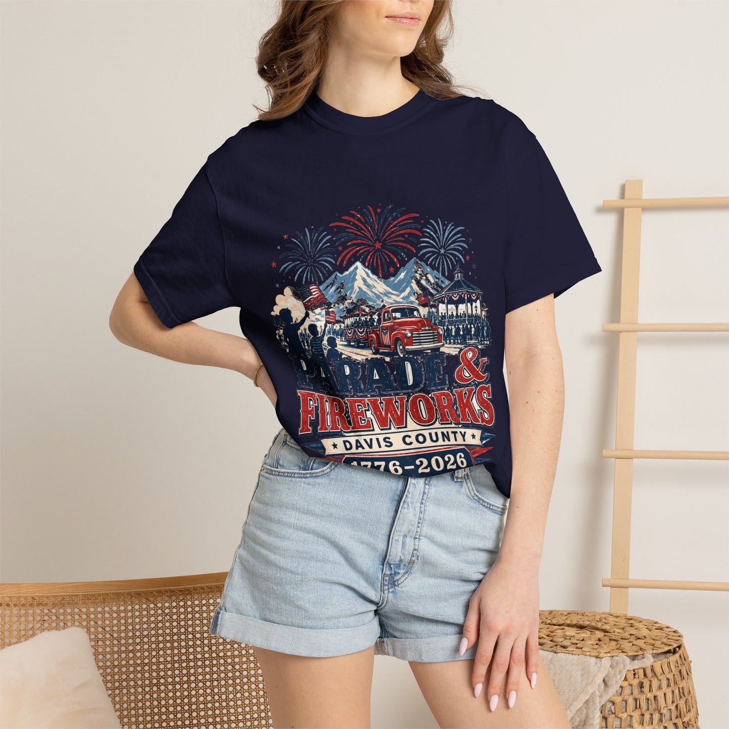 Parade & Fireworks Tee · Davis County 250 · 1776–2026