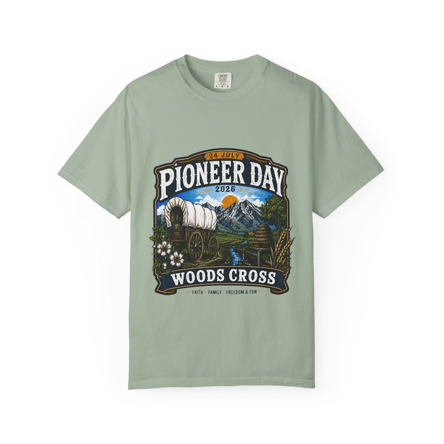 Woods Cross Pioneer Day Tee · 24 July 2026