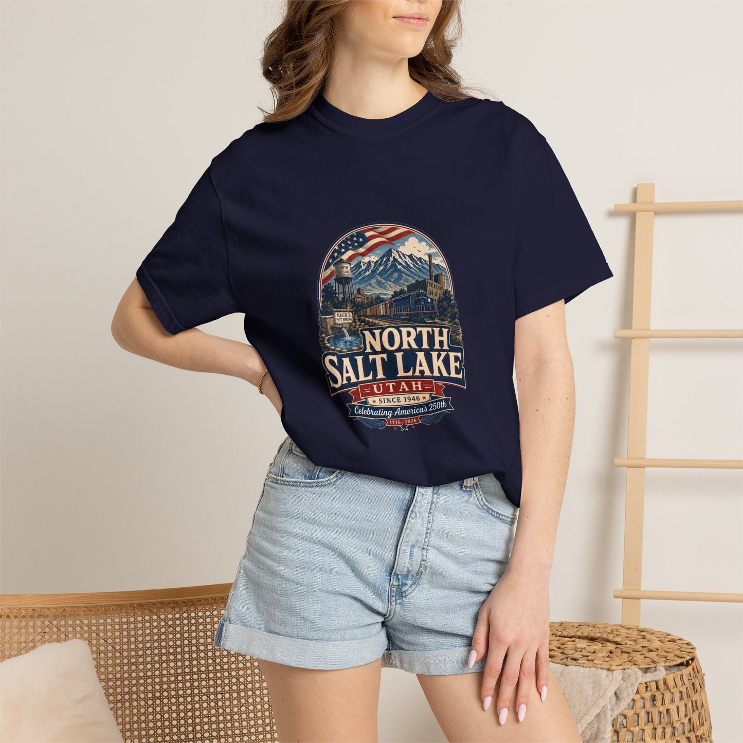 North Salt Lake City Spirit Tee · Celebrating America's 250th