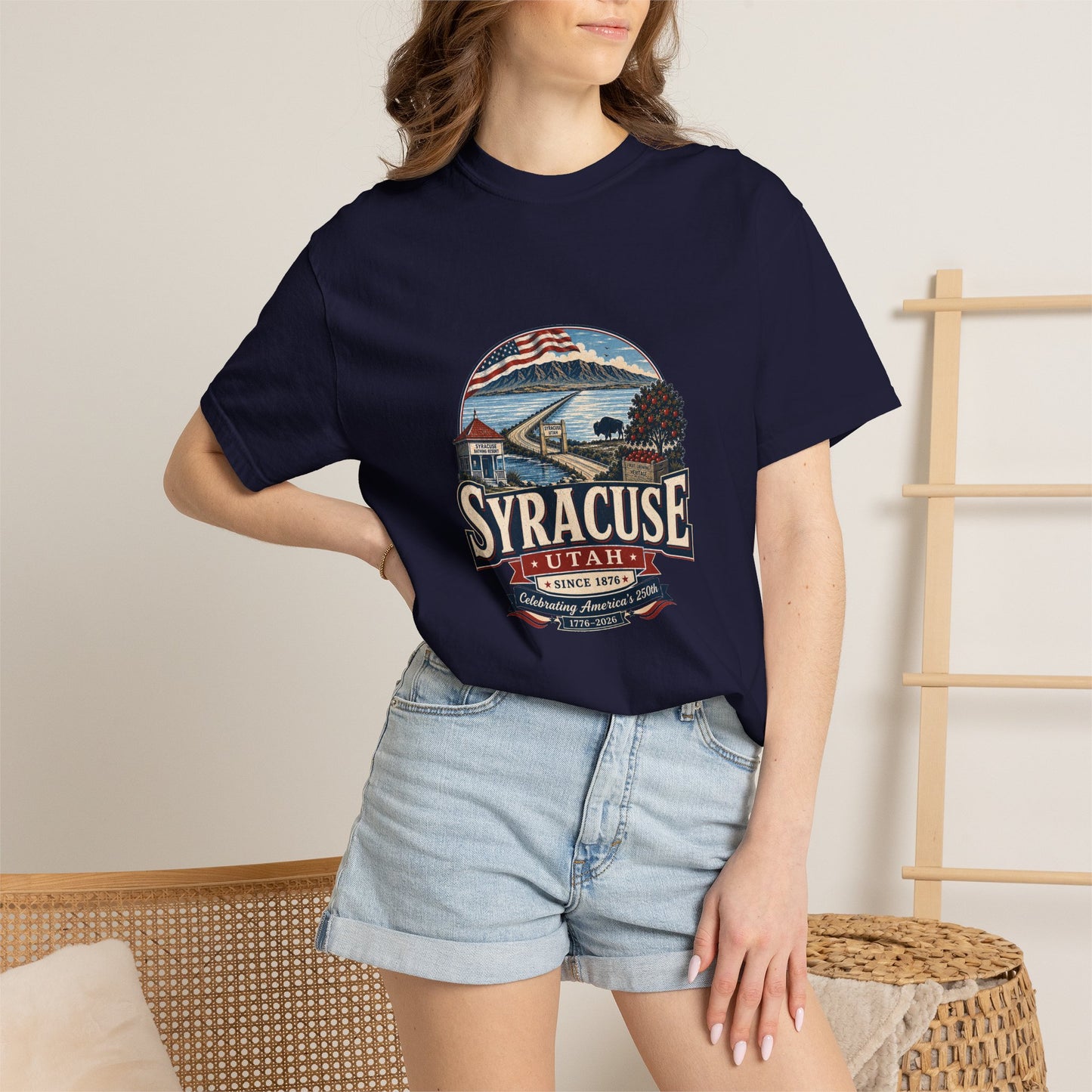 Syracuse City Spirit Tee · Celebrating America's 250th