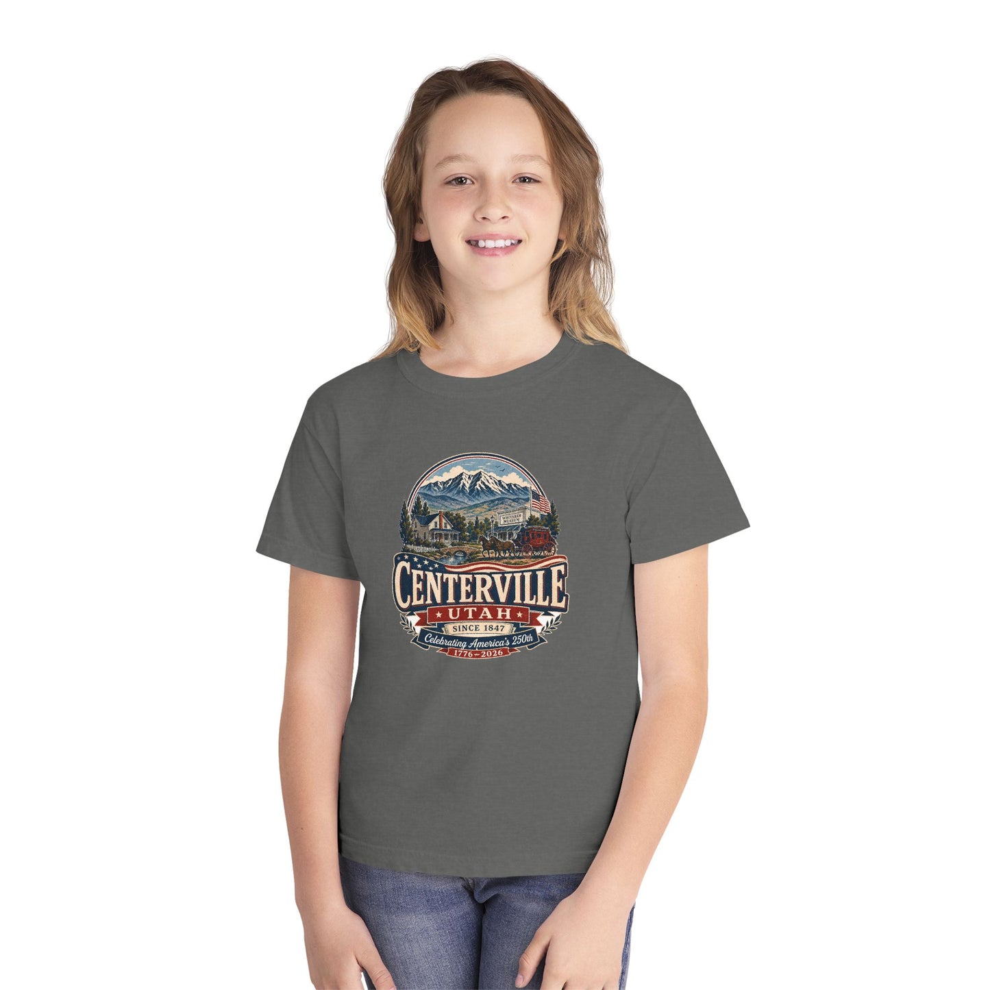 Centerville City Spirit Tee · Youth · Celebrating America's 250th