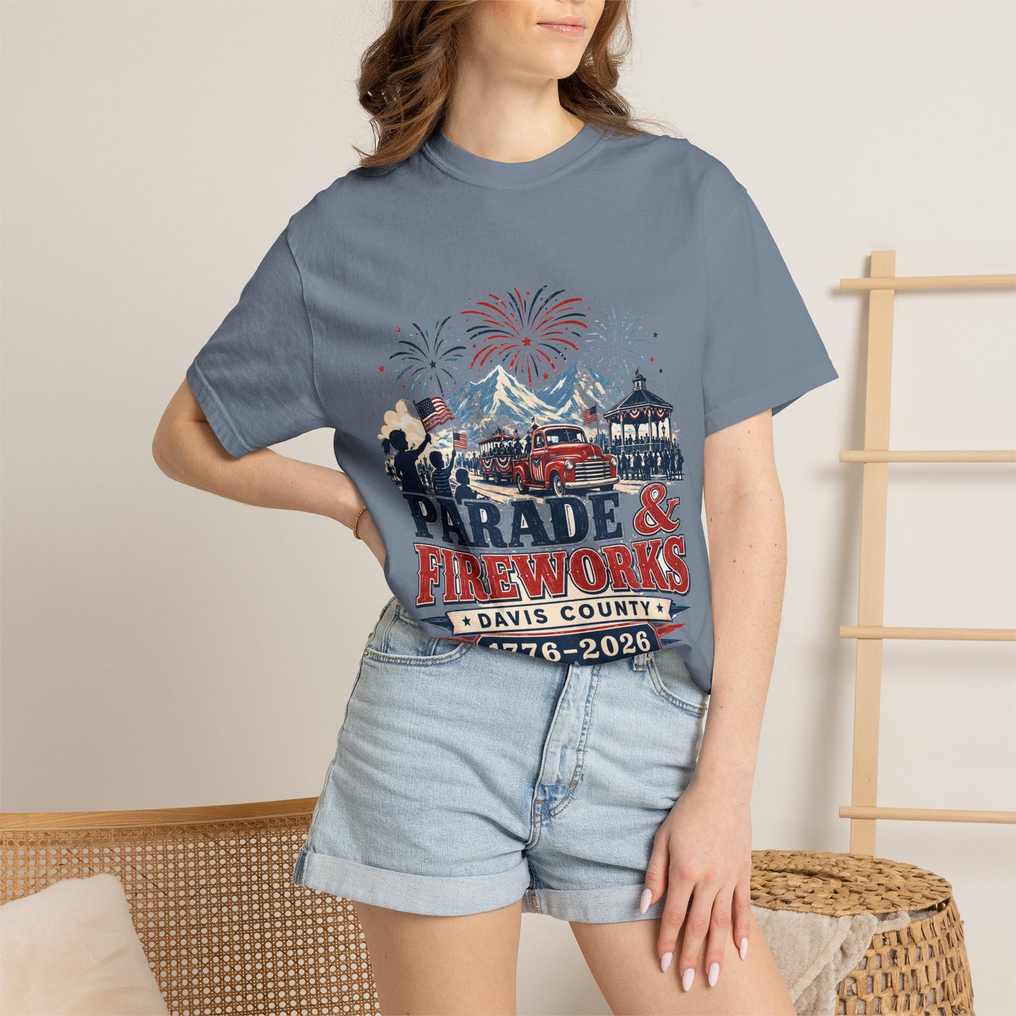 Parade & Fireworks Tee · Davis County 250 · 1776–2026