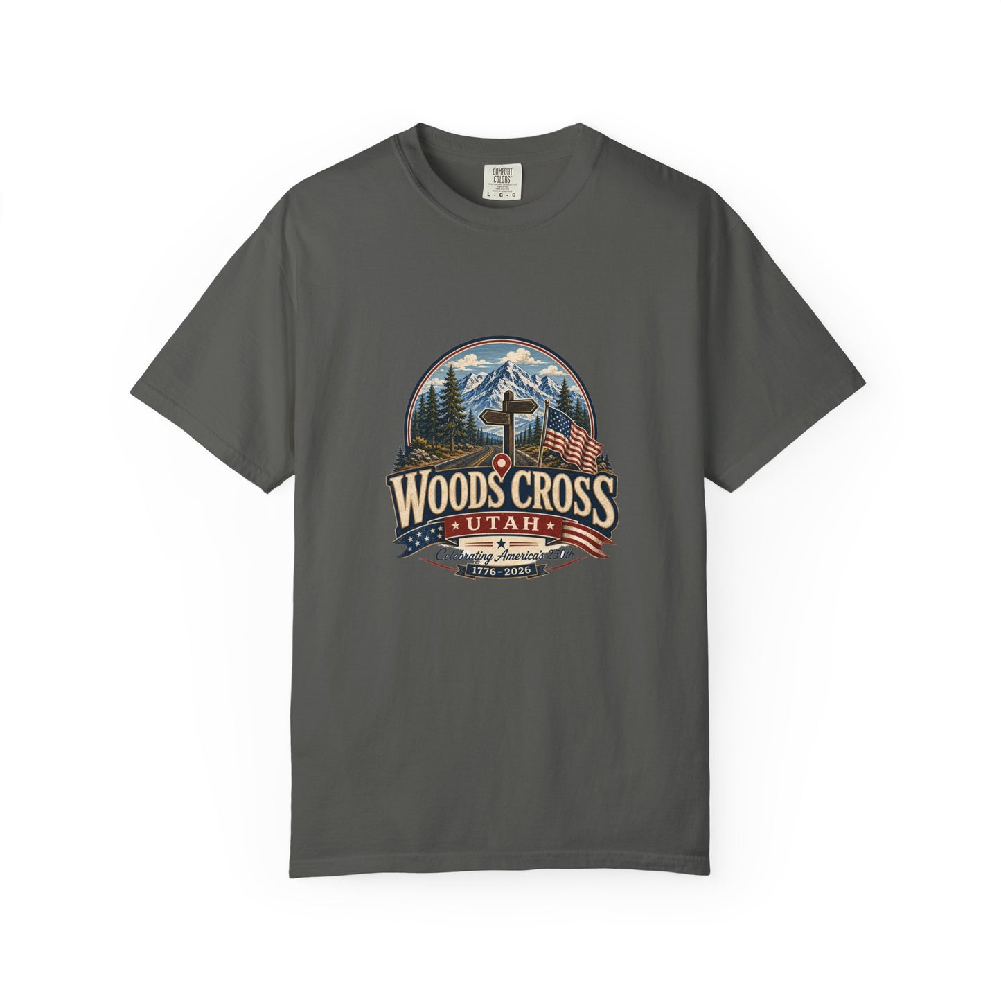 Woods Cross City Spirit Tee · Celebrating America's 250th