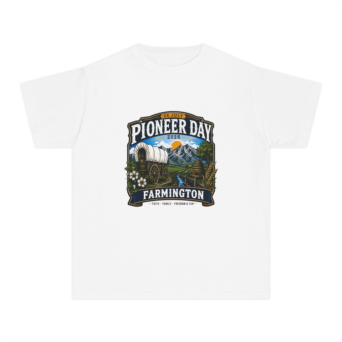 Farmington Pioneer Day Tee · Youth · 24 July 2026