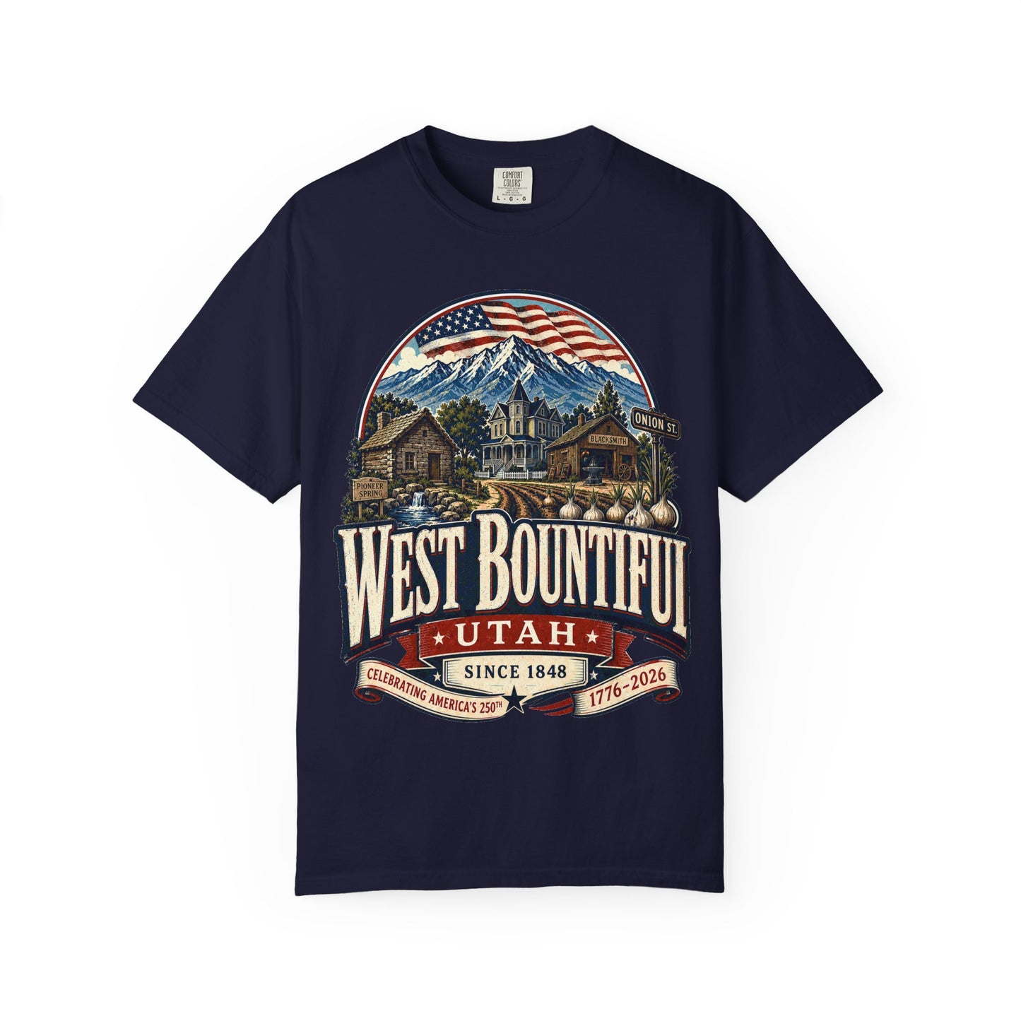 West Bountiful City Spirit Tee · Celebrating America's 250th