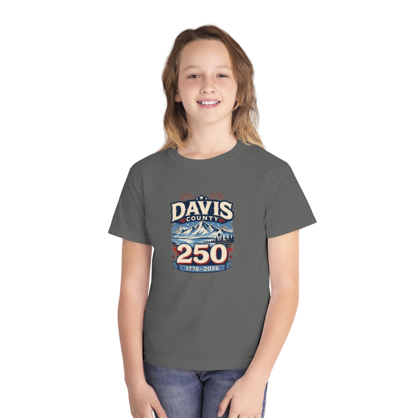 Davis County 250 — Hero Tee · Youth · 1776–2026