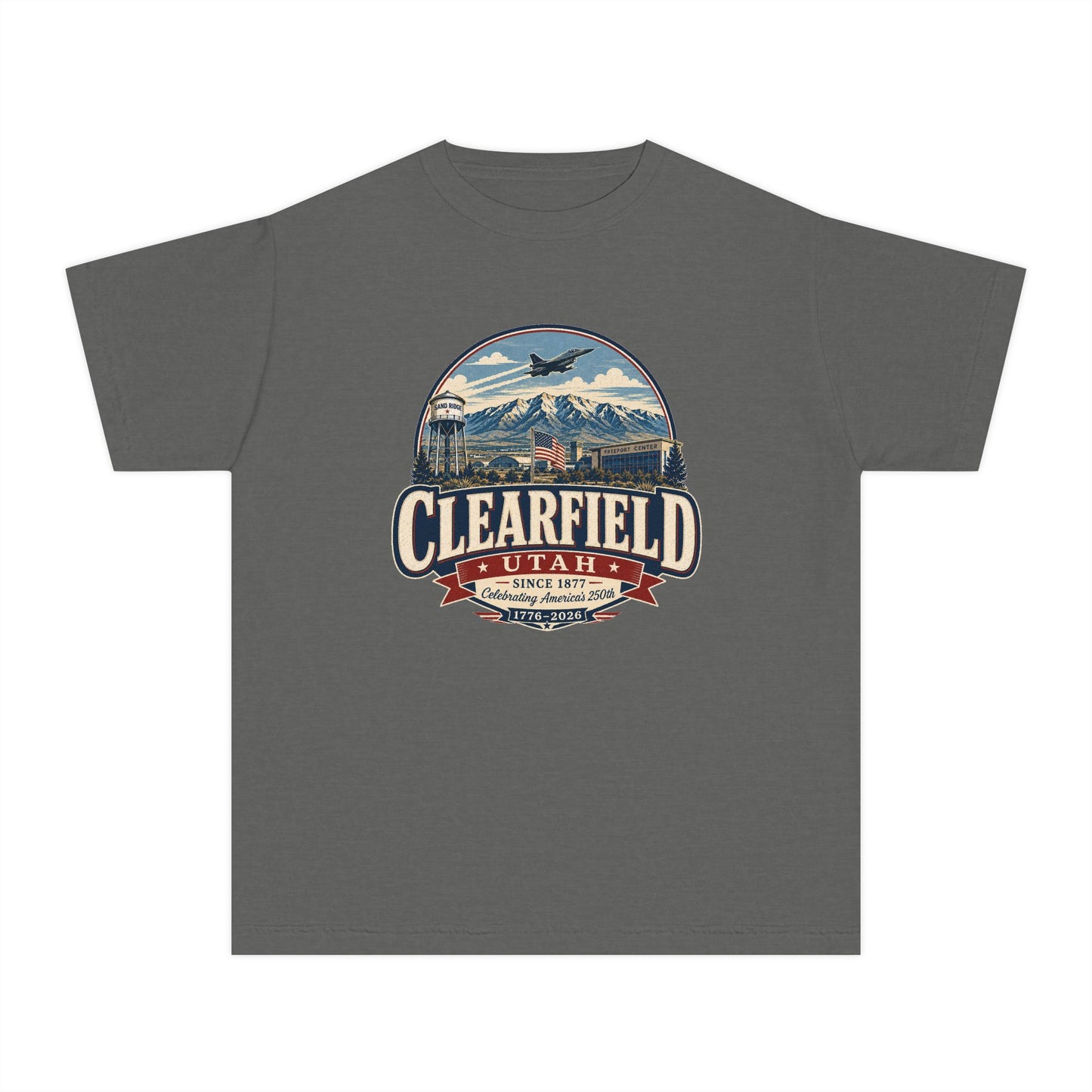 Clearfield City Spirit Tee · Youth · Celebrating America's 250th