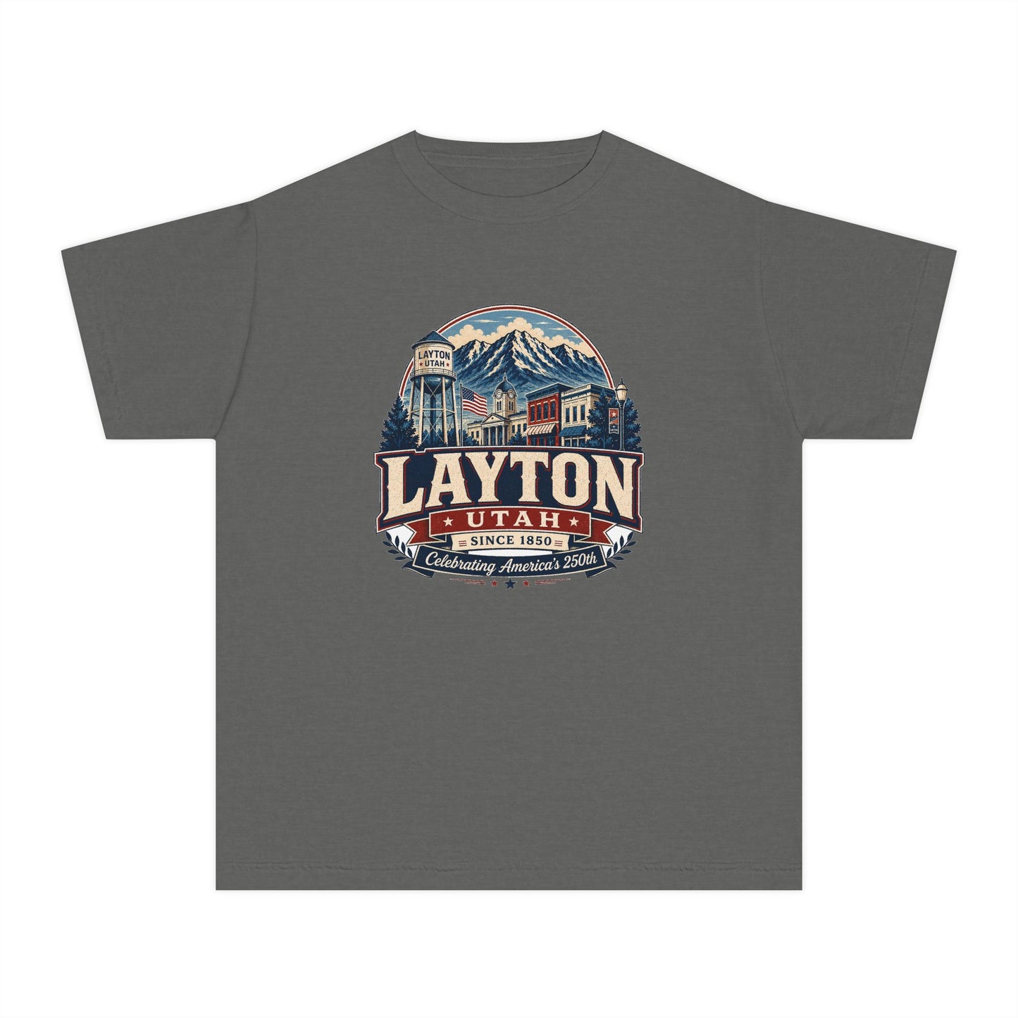 Layton City Spirit Tee · Youth · Celebrating America's 250th