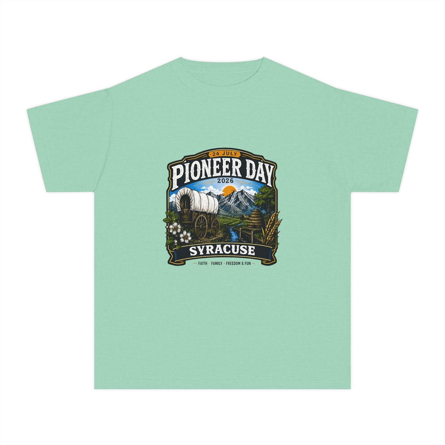 Syracuse Pioneer Day Tee · Youth · 24 July 2026