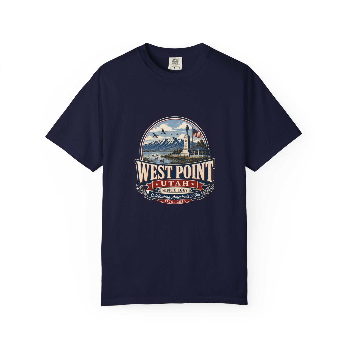West Point City Spirit Tee · Celebrating America's 250th