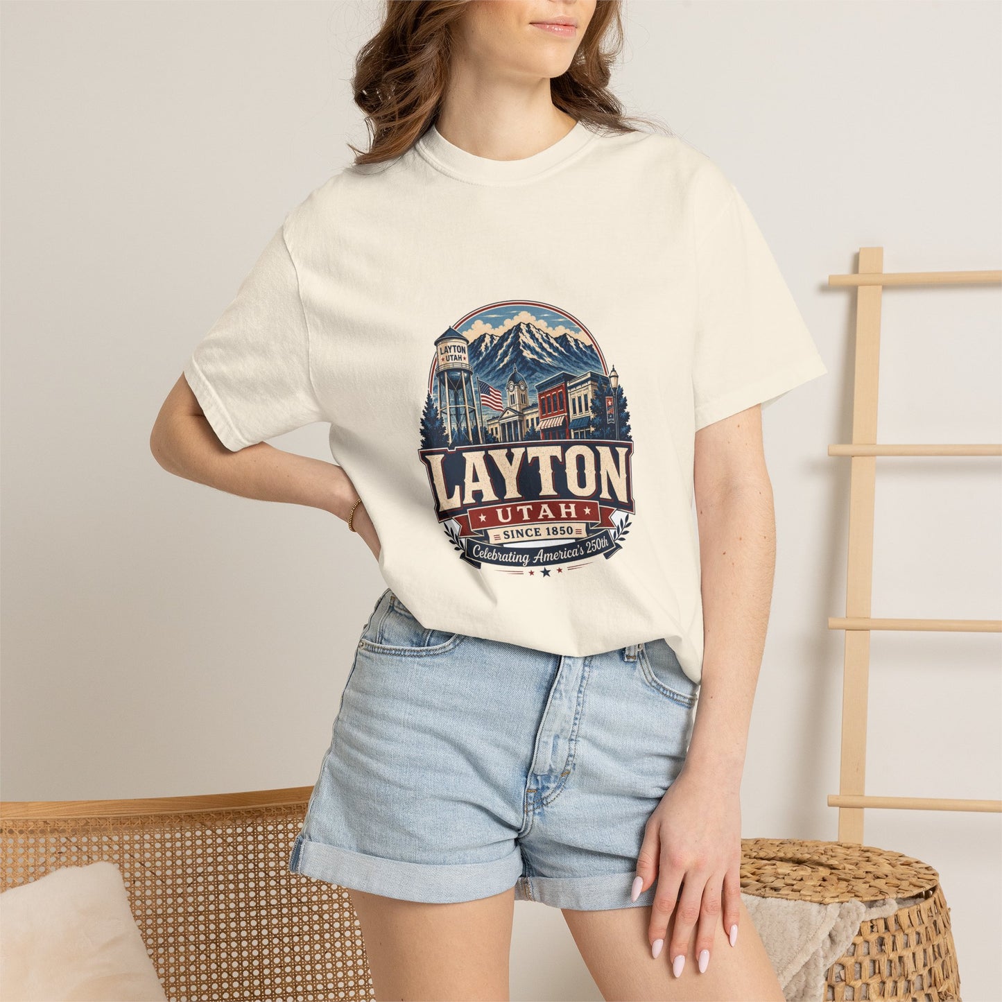 Layton City Spirit Tee · Celebrating America's 250th