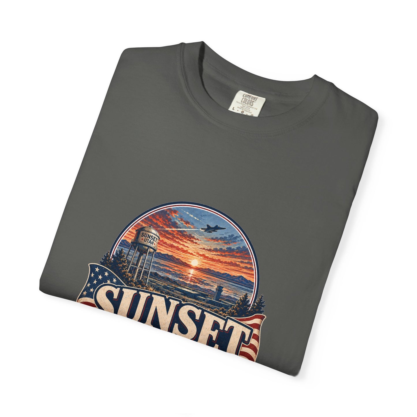 Sunset City Spirit Tee · Celebrating America's 250th