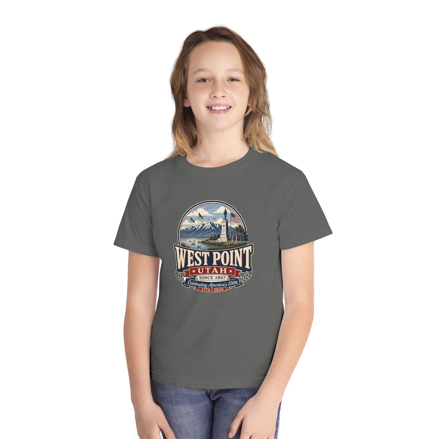 West Point City Spirit Tee · Youth · Celebrating America's 250th