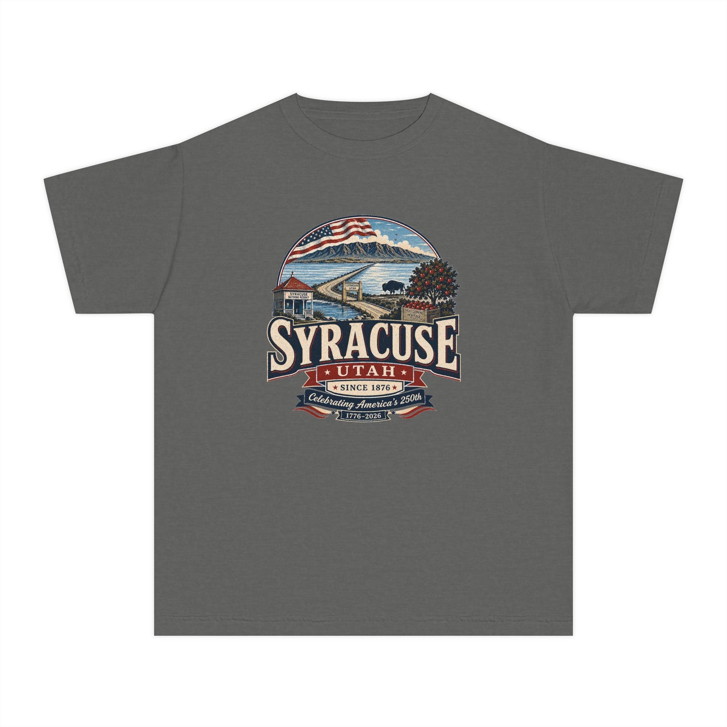 Syracuse City Spirit Tee · Youth · Celebrating America's 250th