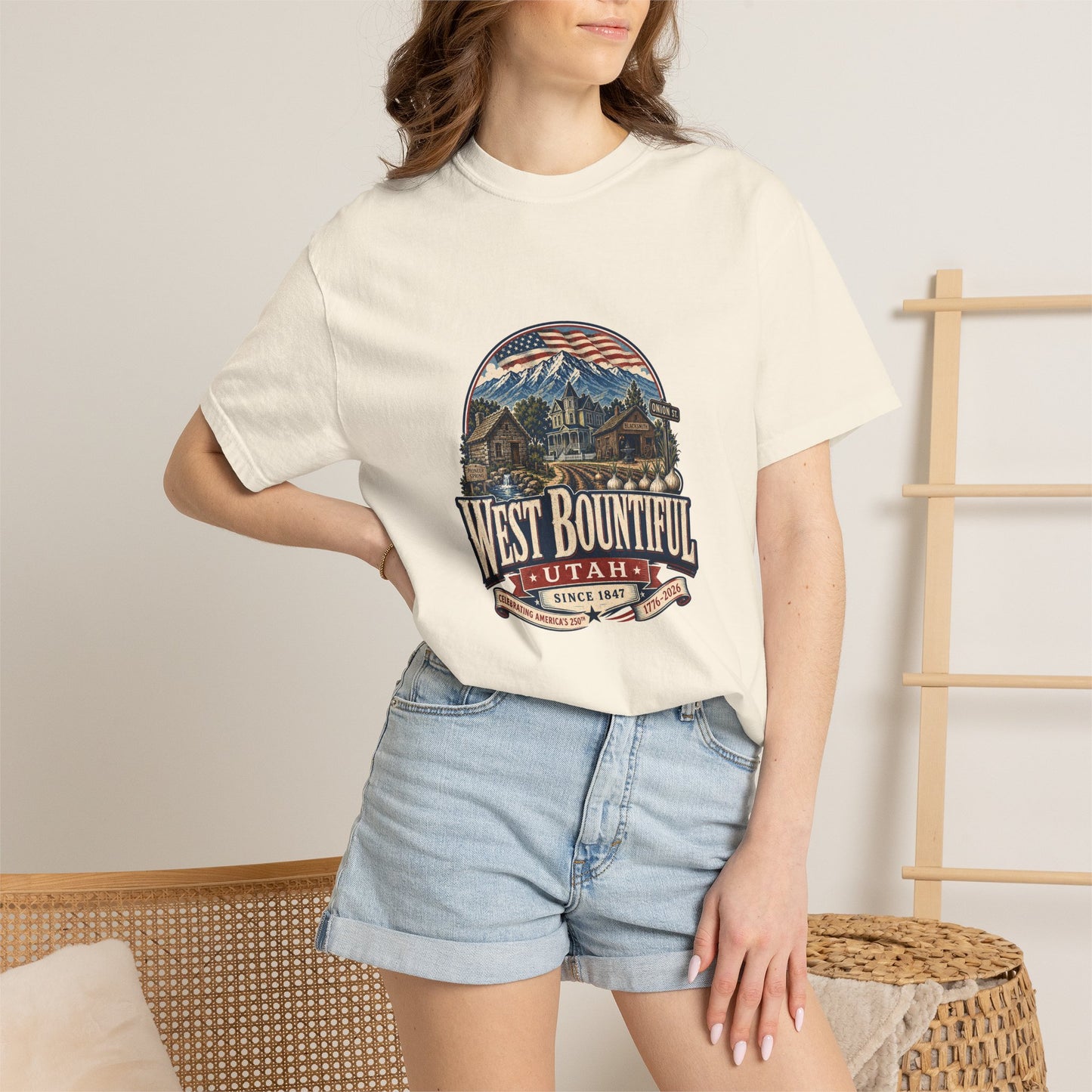 West Bountiful City Spirit Tee · Celebrating America's 250th