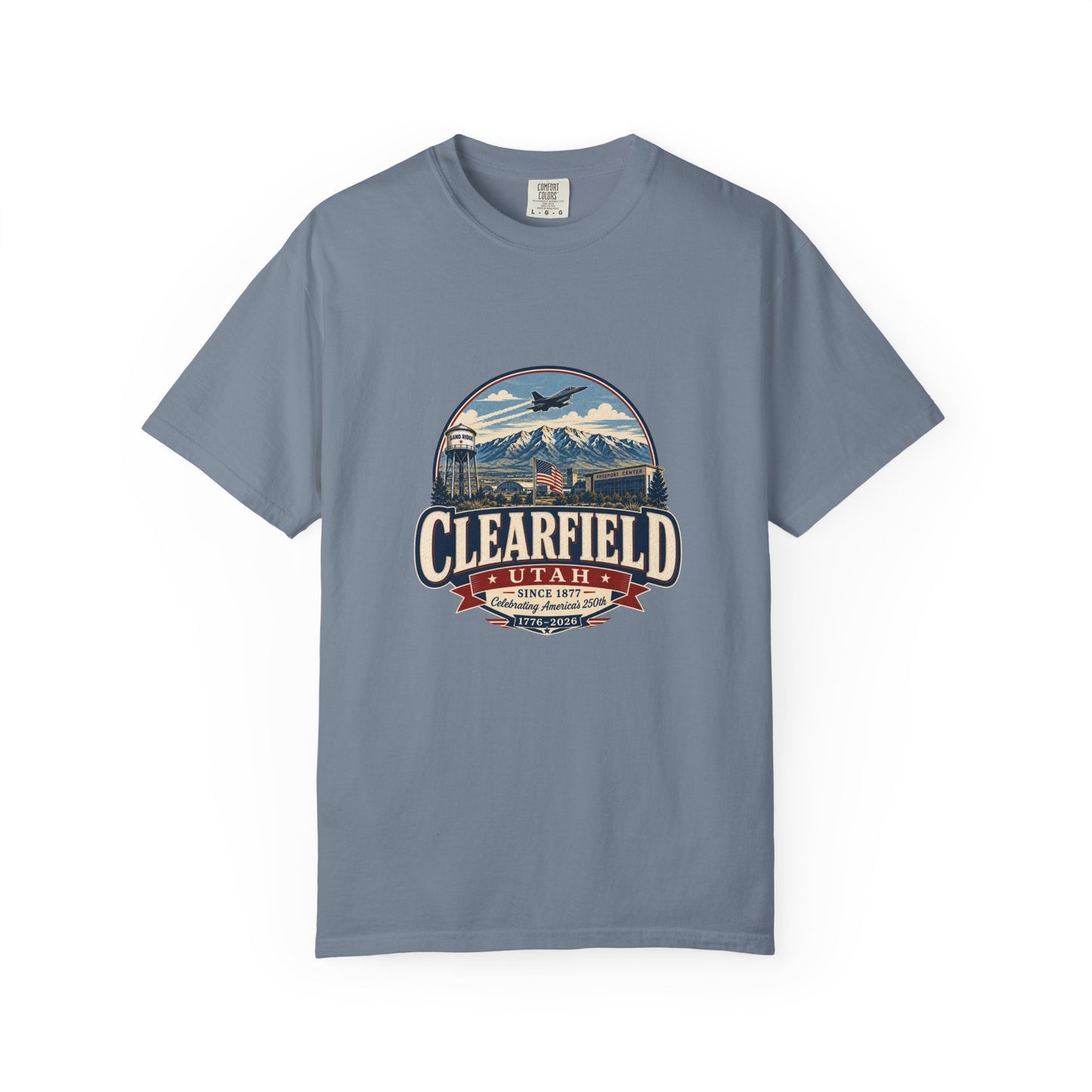 Clearfield City Spirit Tee · Celebrating America's 250th