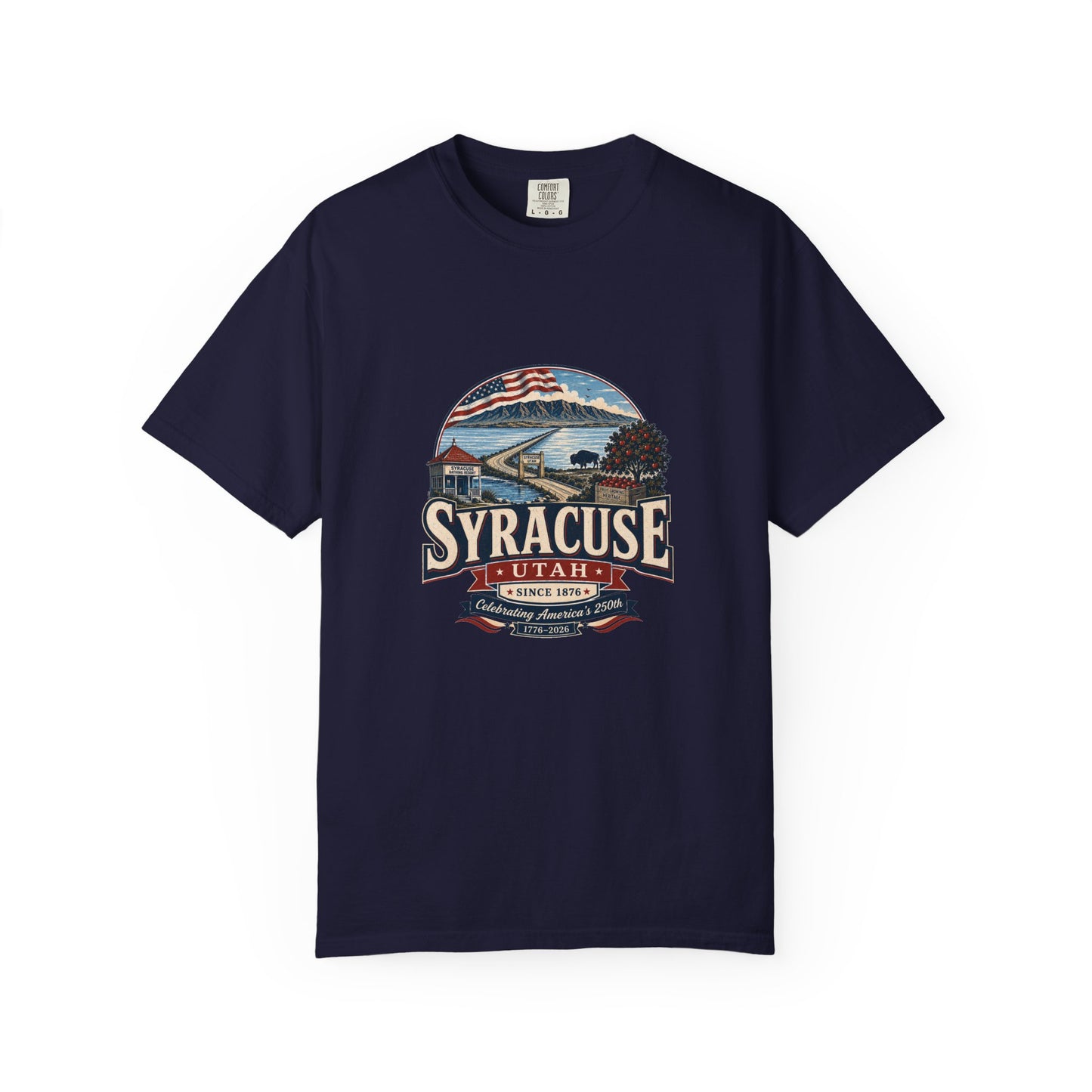 Syracuse City Spirit Tee · Celebrating America's 250th