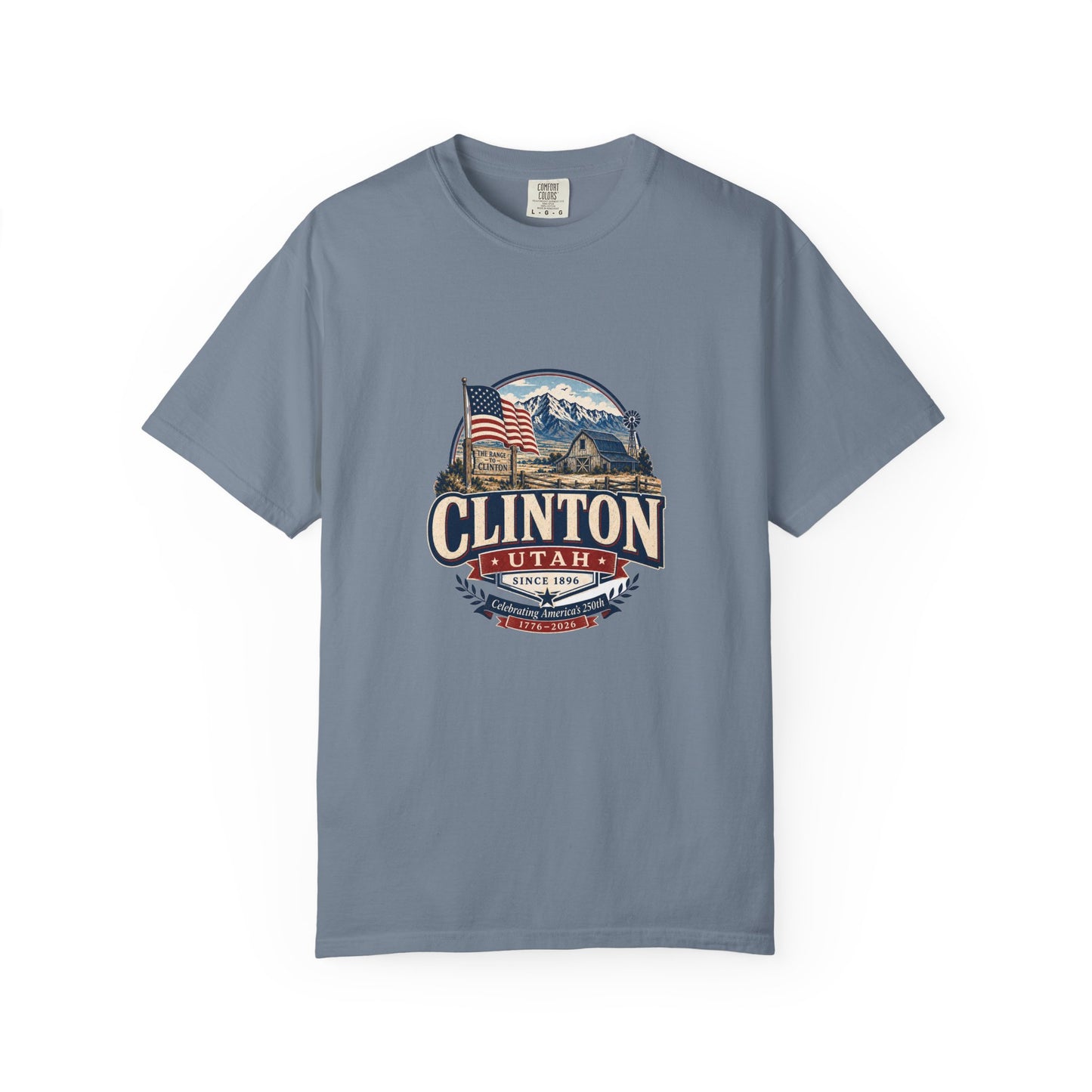 Clinton City Spirit Tee · Celebrating America's 250th