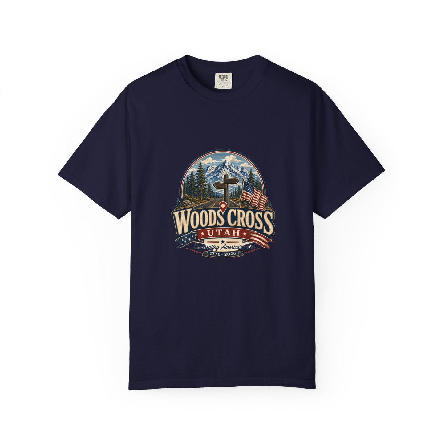 Woods Cross City Spirit Tee · Celebrating America's 250th