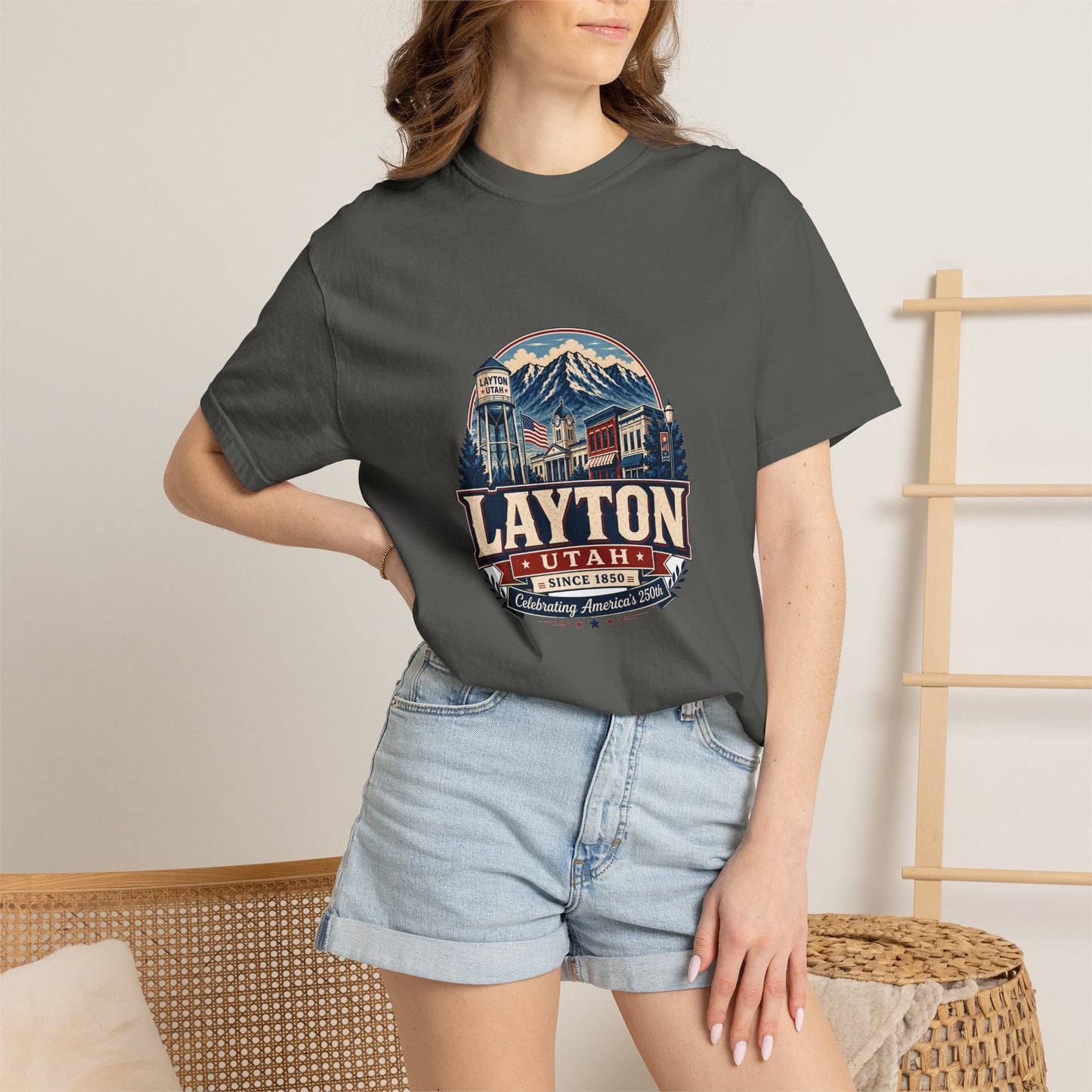 Layton City Spirit Tee · Celebrating America's 250th