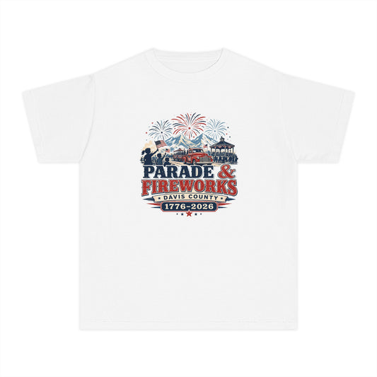 Parade & Fireworks Tee · Youth · Davis County 250 · 1776–2026