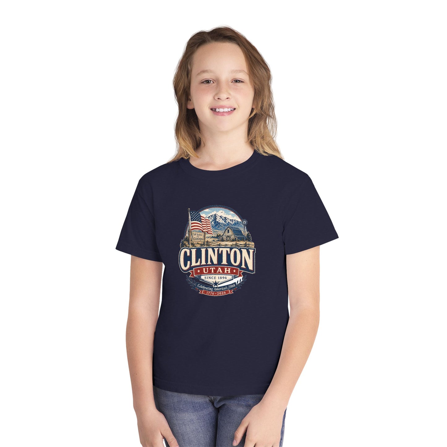 Clinton City Spirit Tee · Youth · Celebrating America's 250th