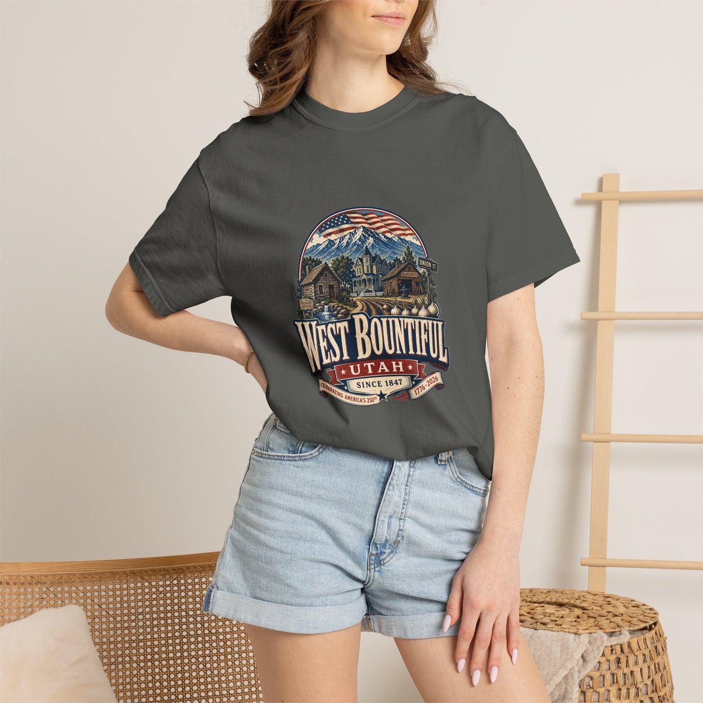 West Bountiful City Spirit Tee · Celebrating America's 250th