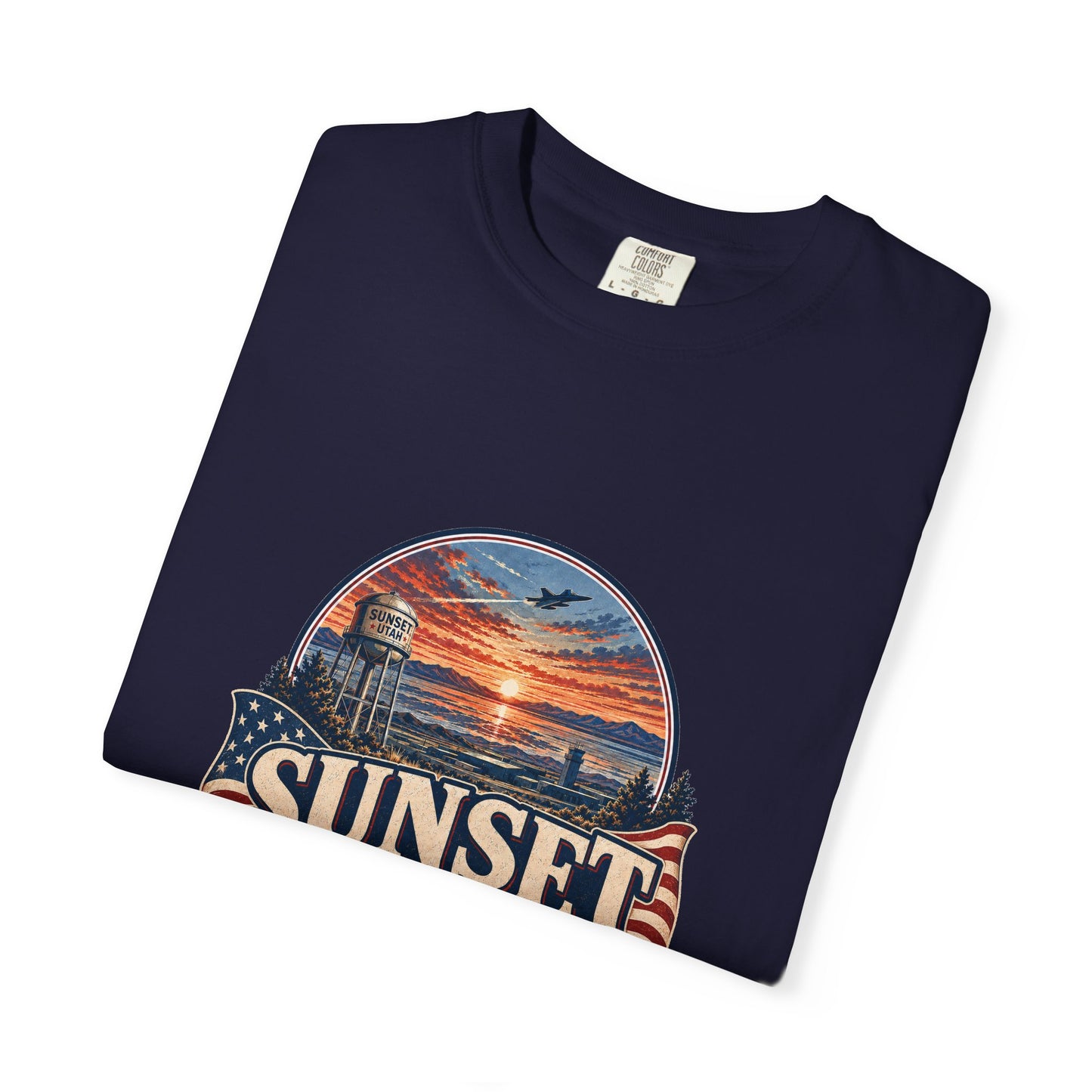 Sunset City Spirit Tee · Celebrating America's 250th