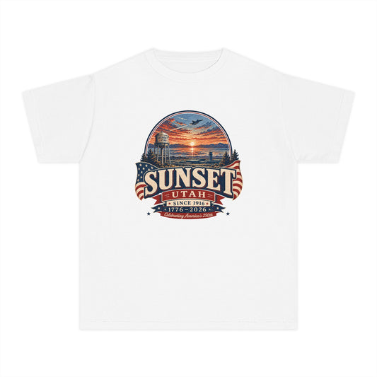 Sunset City Spirit Tee · Youth · Celebrating America's 250th