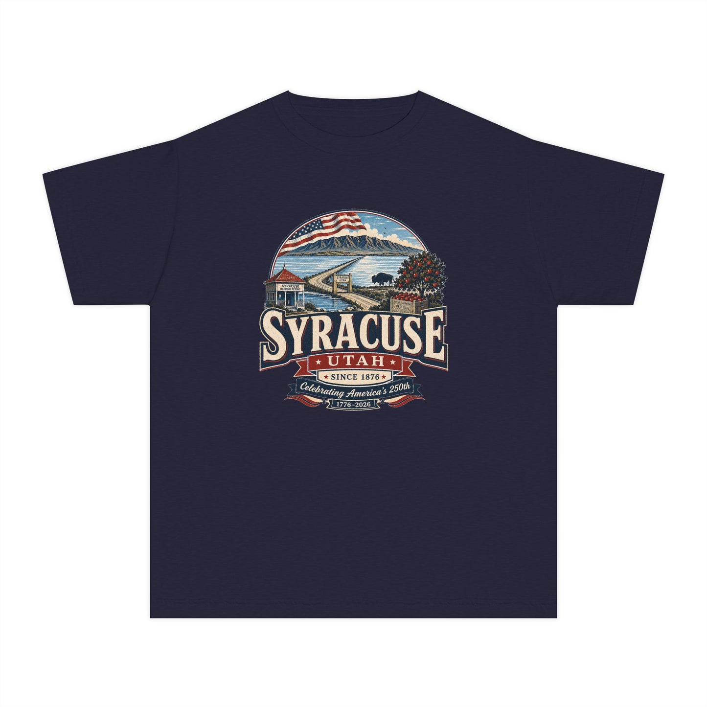 Syracuse City Spirit Tee · Youth · Celebrating America's 250th