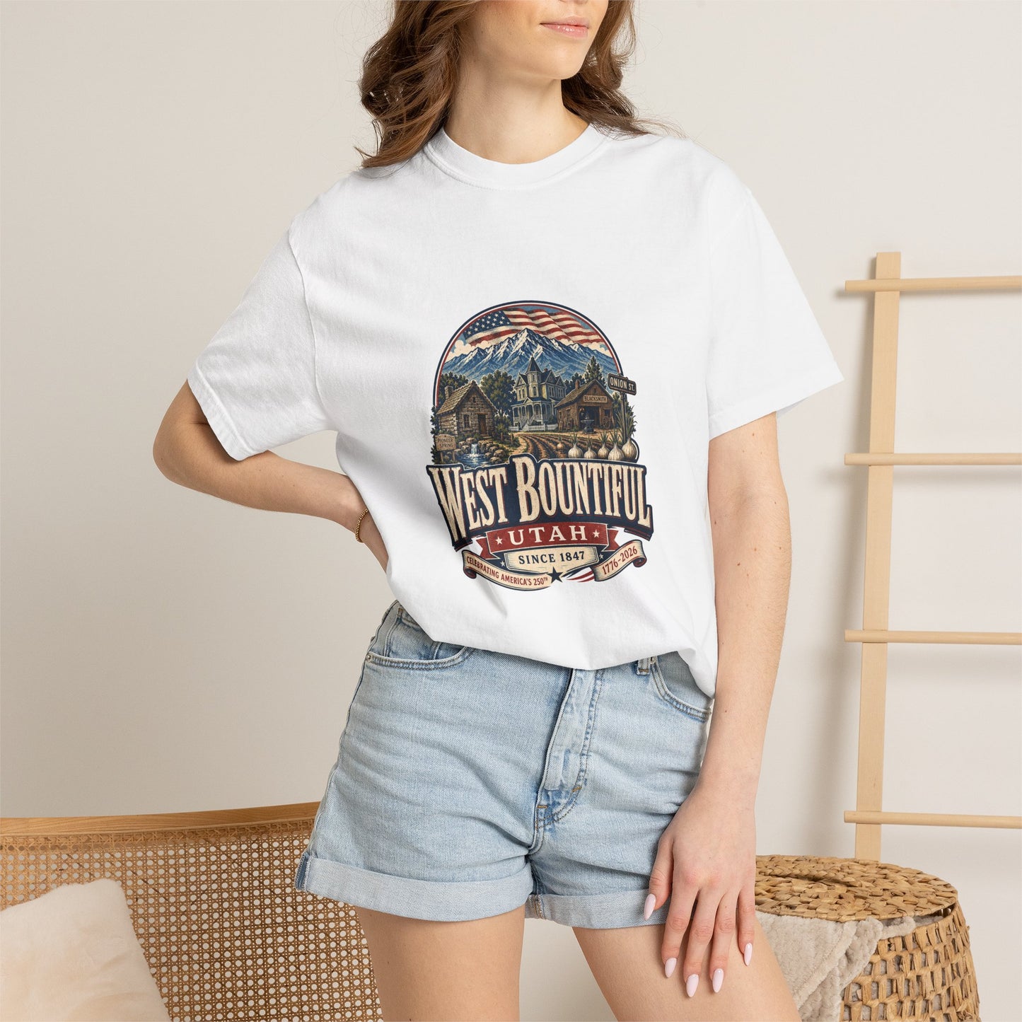 West Bountiful City Spirit Tee · Celebrating America's 250th