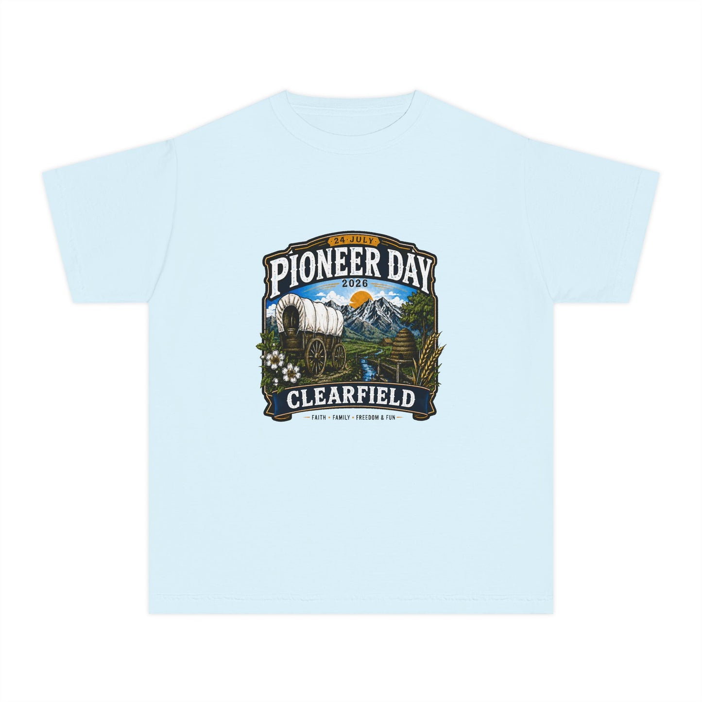 Clearfield Pioneer Day Tee · Youth · 24 July 2026