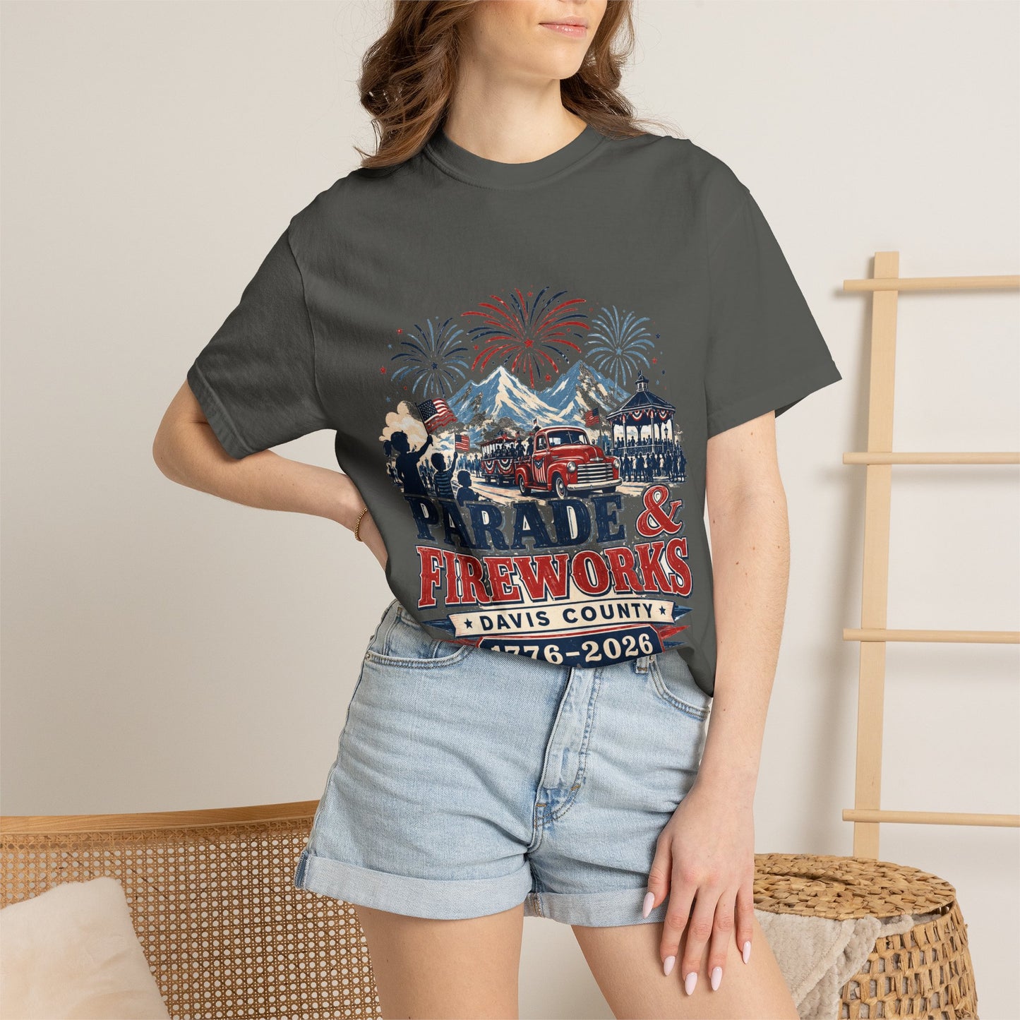 Parade & Fireworks Tee · Davis County 250 · 1776–2026