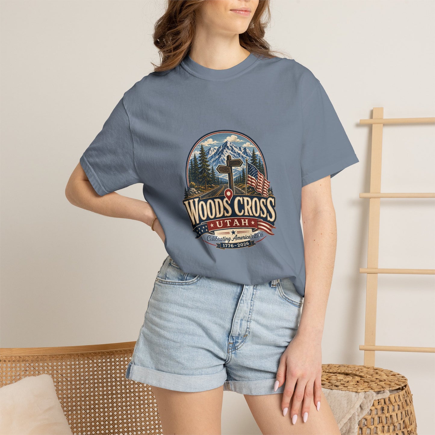Woods Cross City Spirit Tee · Celebrating America's 250th