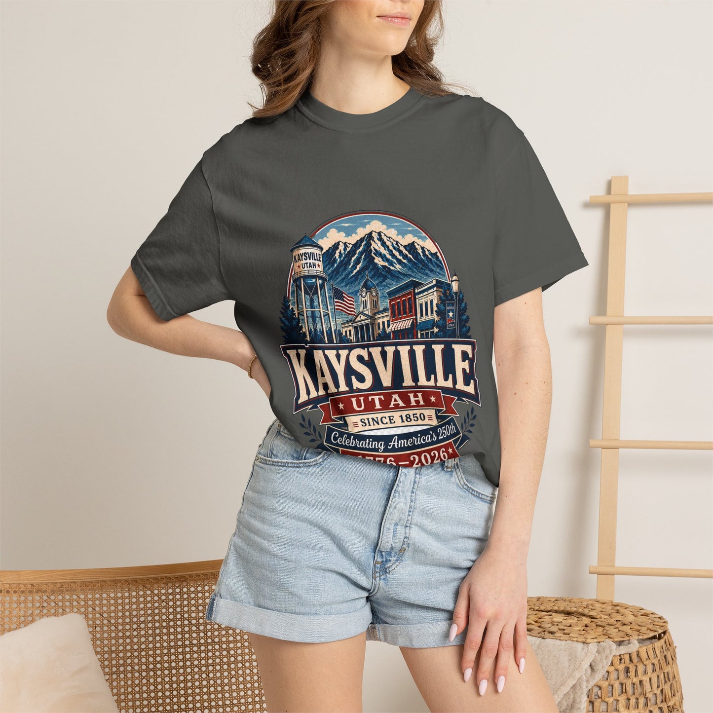 Kaysville City Spirit Tee · Celebrating America's 250th