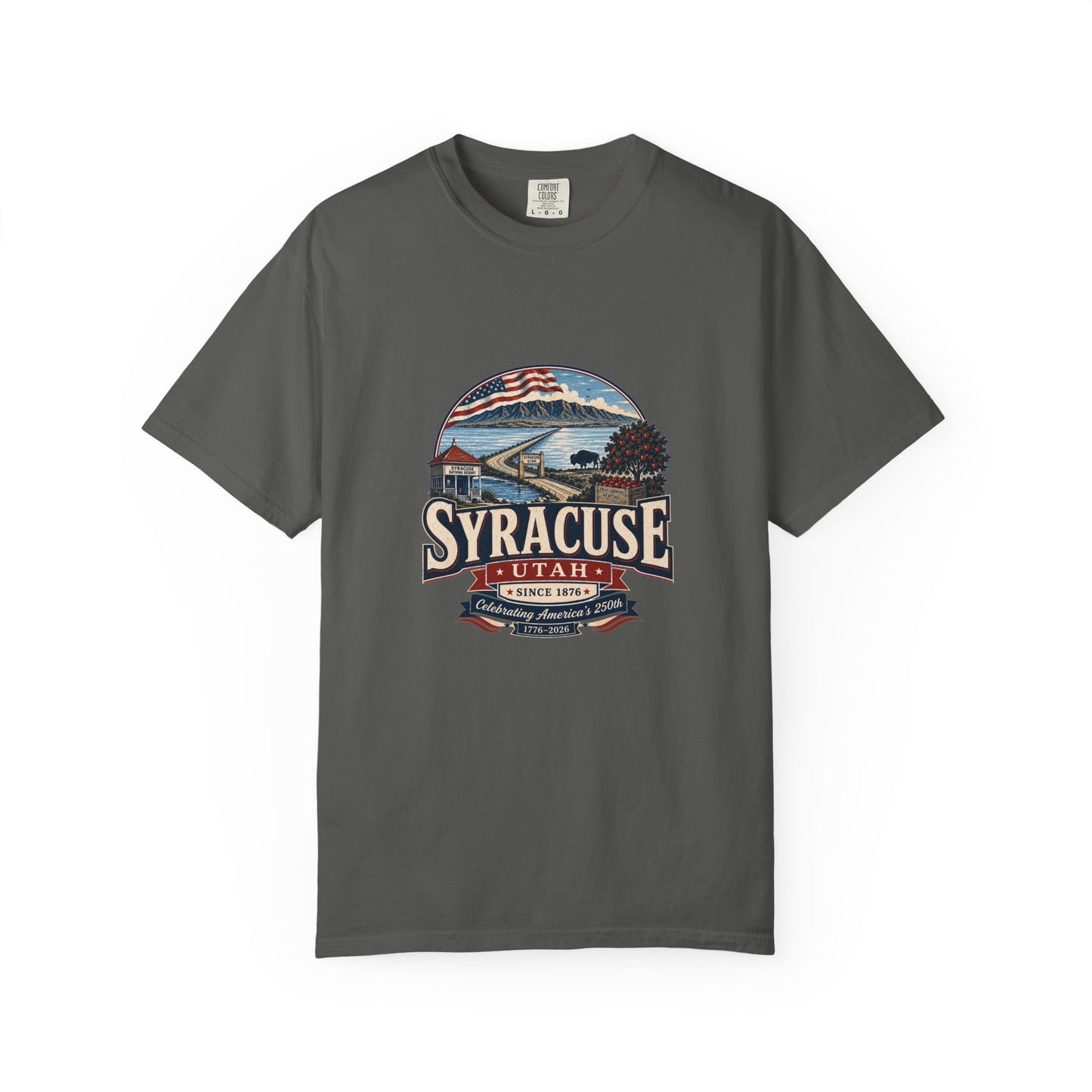 Syracuse City Spirit Tee · Celebrating America's 250th
