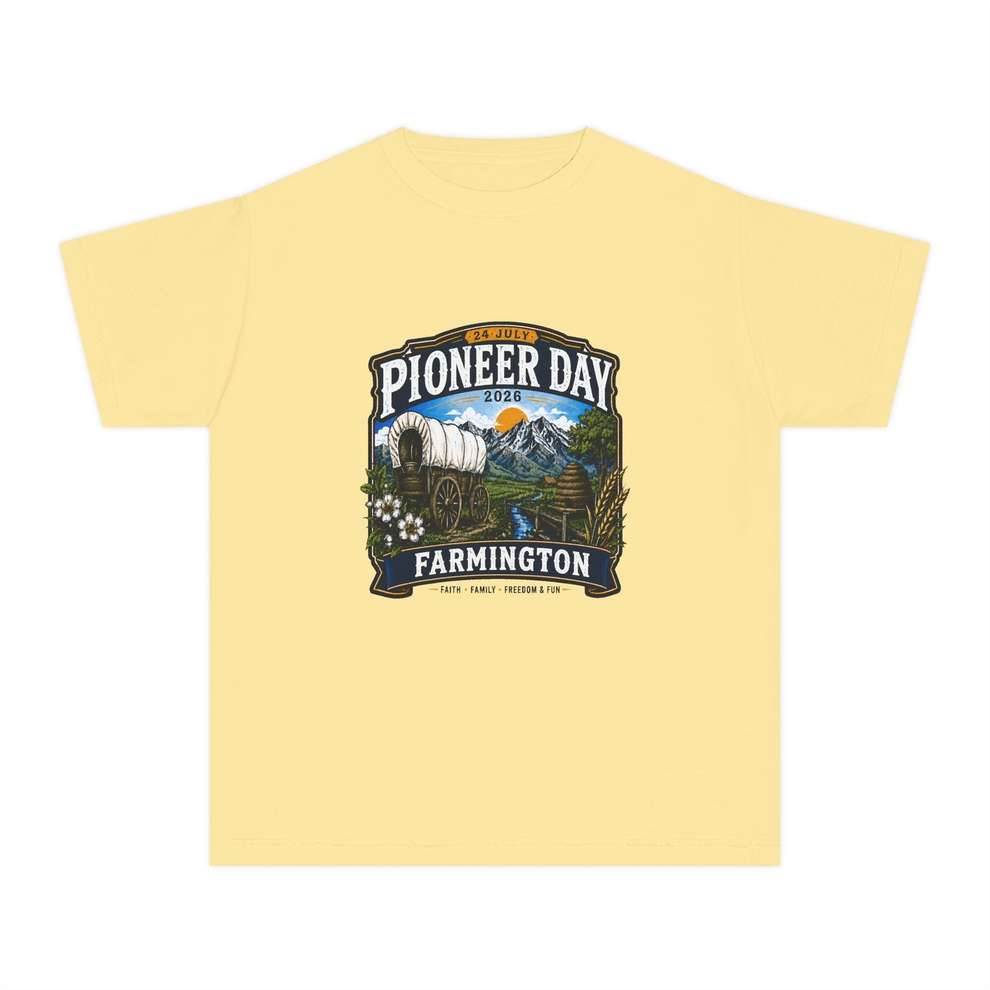 Farmington Pioneer Day Tee · Youth · 24 July 2026