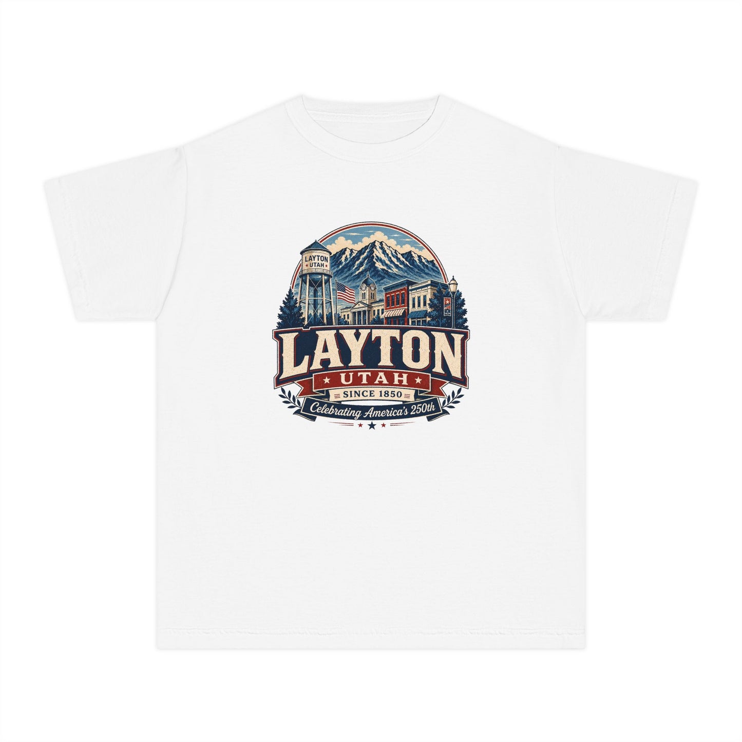 Layton City Spirit Tee · Youth · Celebrating America's 250th