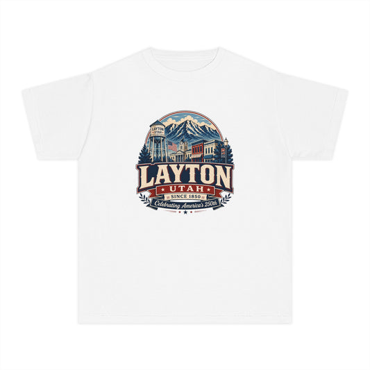 Layton City Spirit Tee · Youth · Celebrating America's 250th