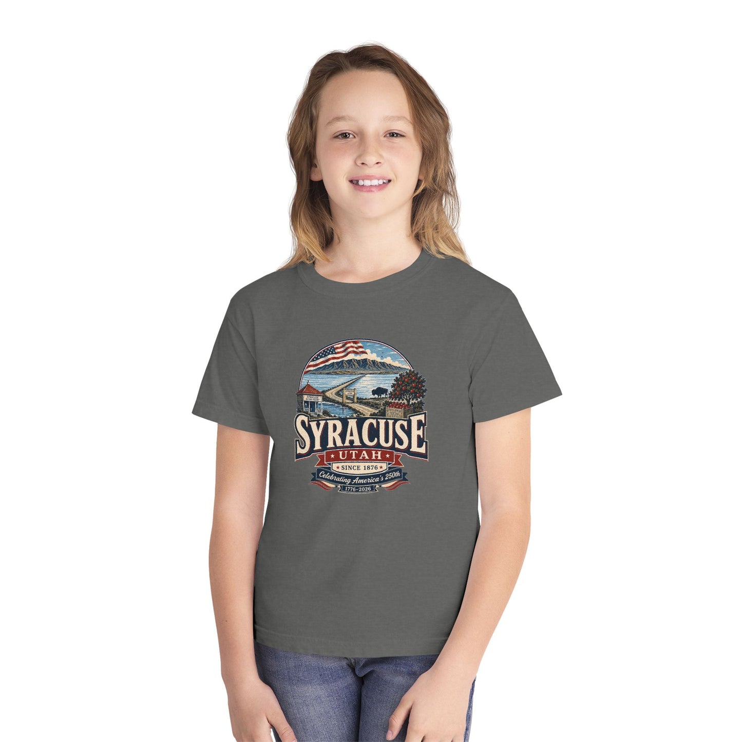 Syracuse City Spirit Tee · Youth · Celebrating America's 250th