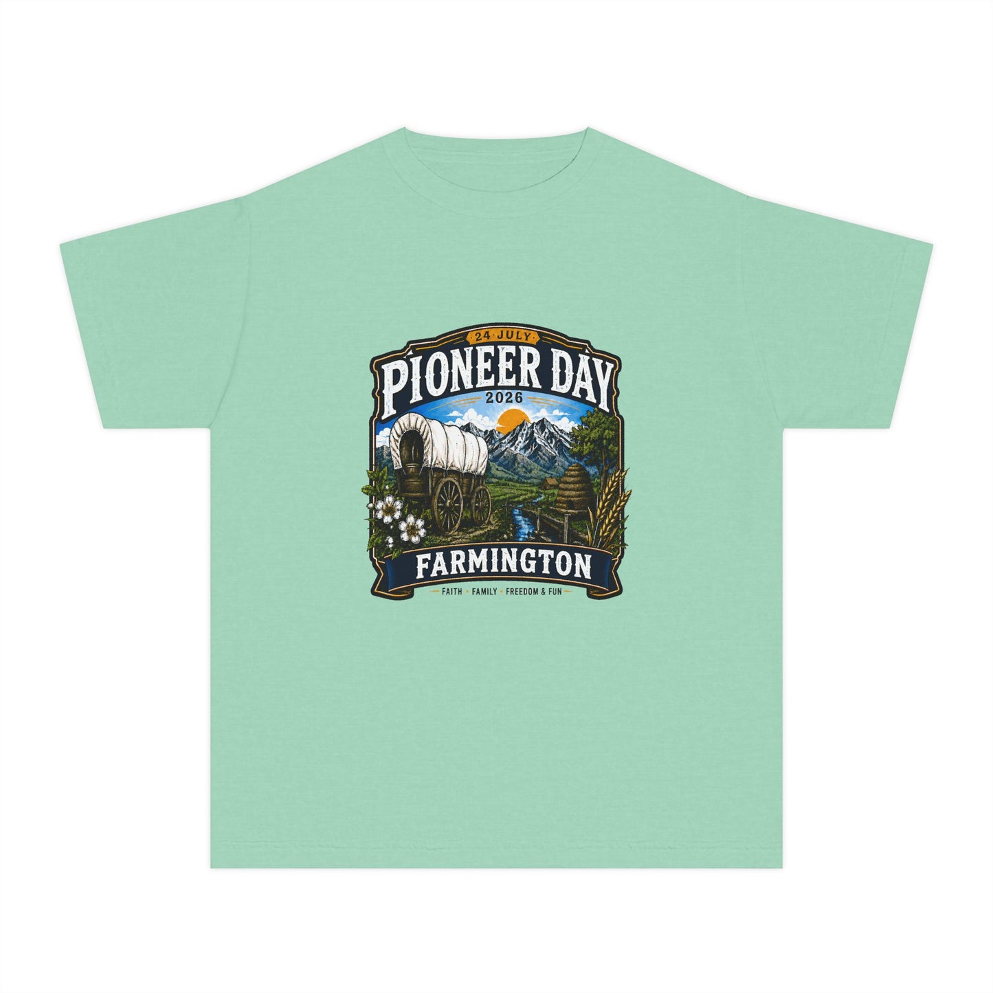 Farmington Pioneer Day Tee · Youth · 24 July 2026