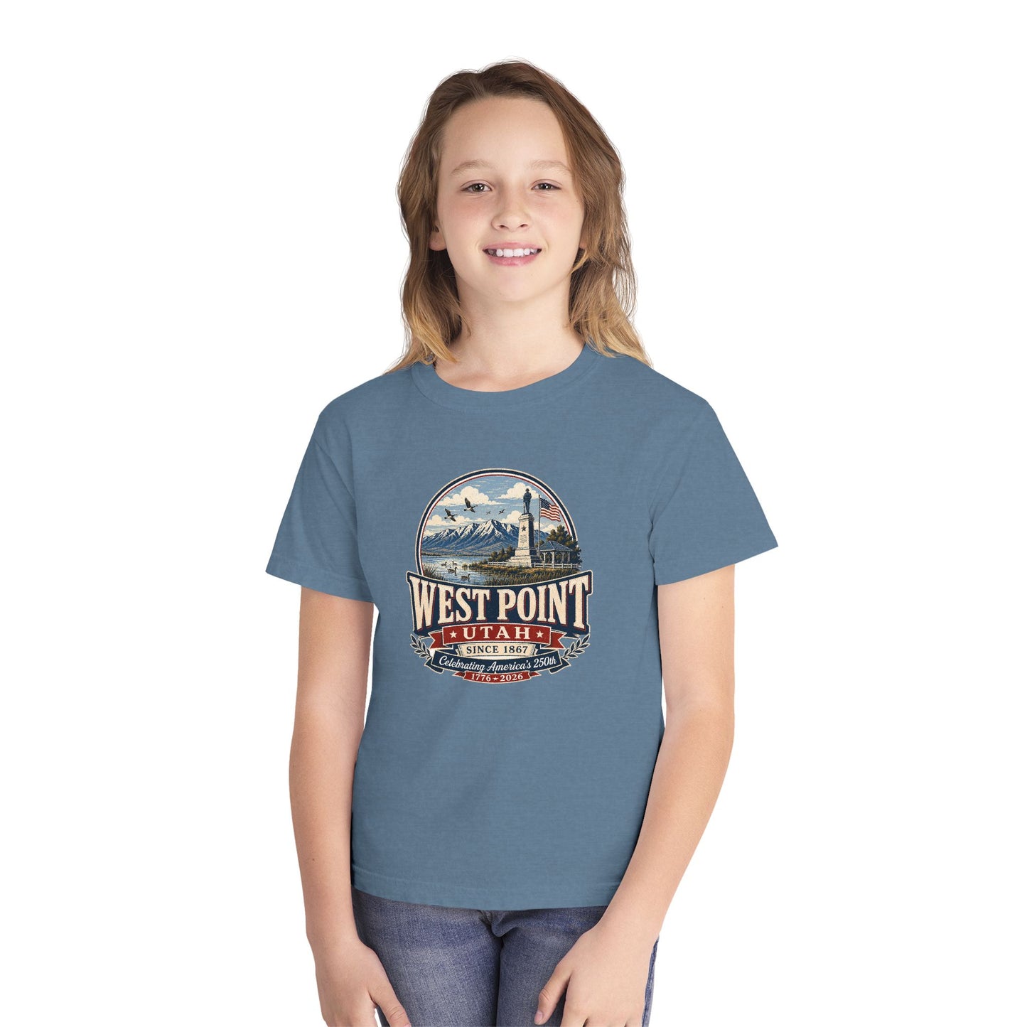 West Point City Spirit Tee · Youth · Celebrating America's 250th