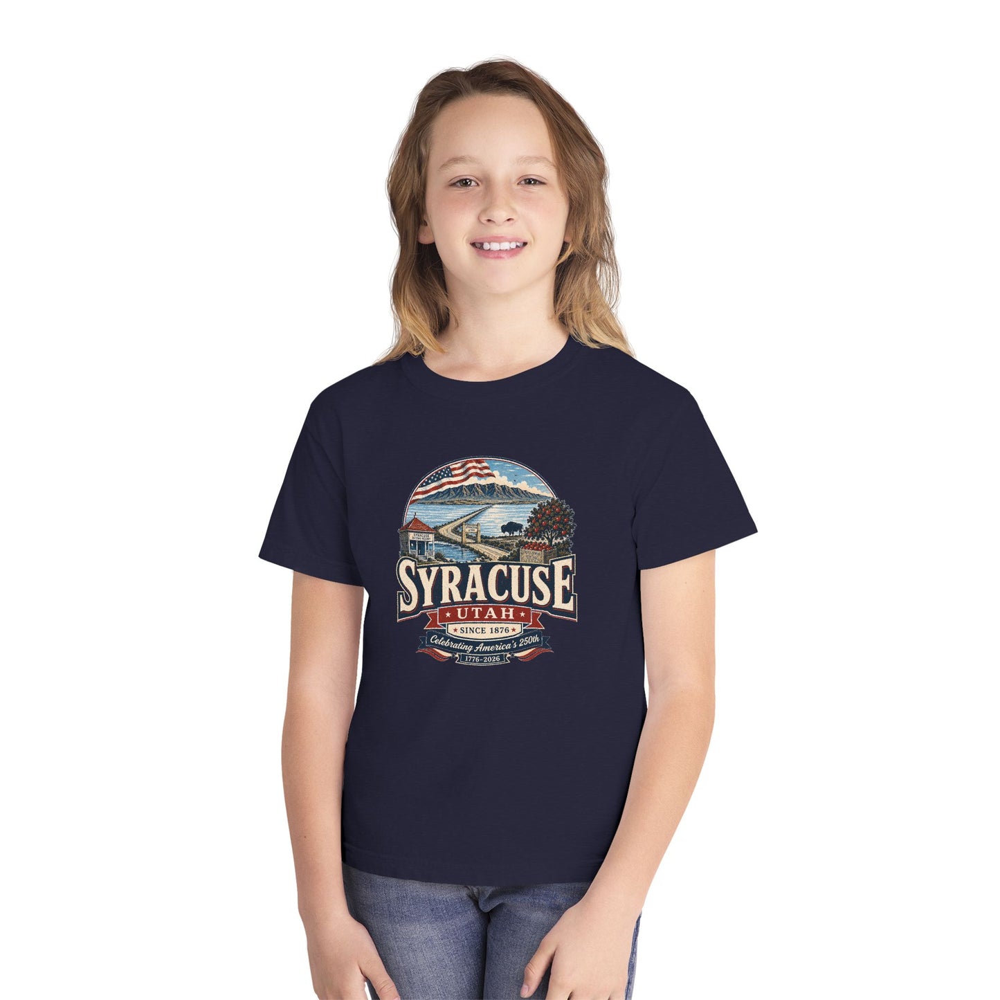 Syracuse City Spirit Tee · Youth · Celebrating America's 250th