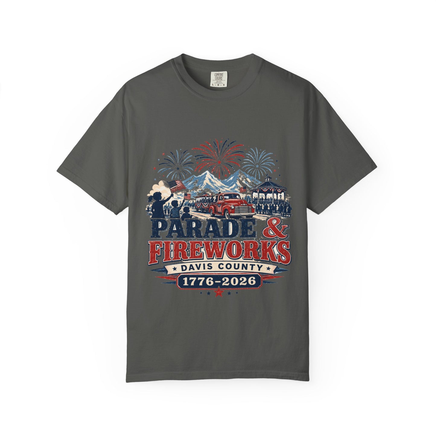 Parade & Fireworks Tee · Davis County 250 · 1776–2026