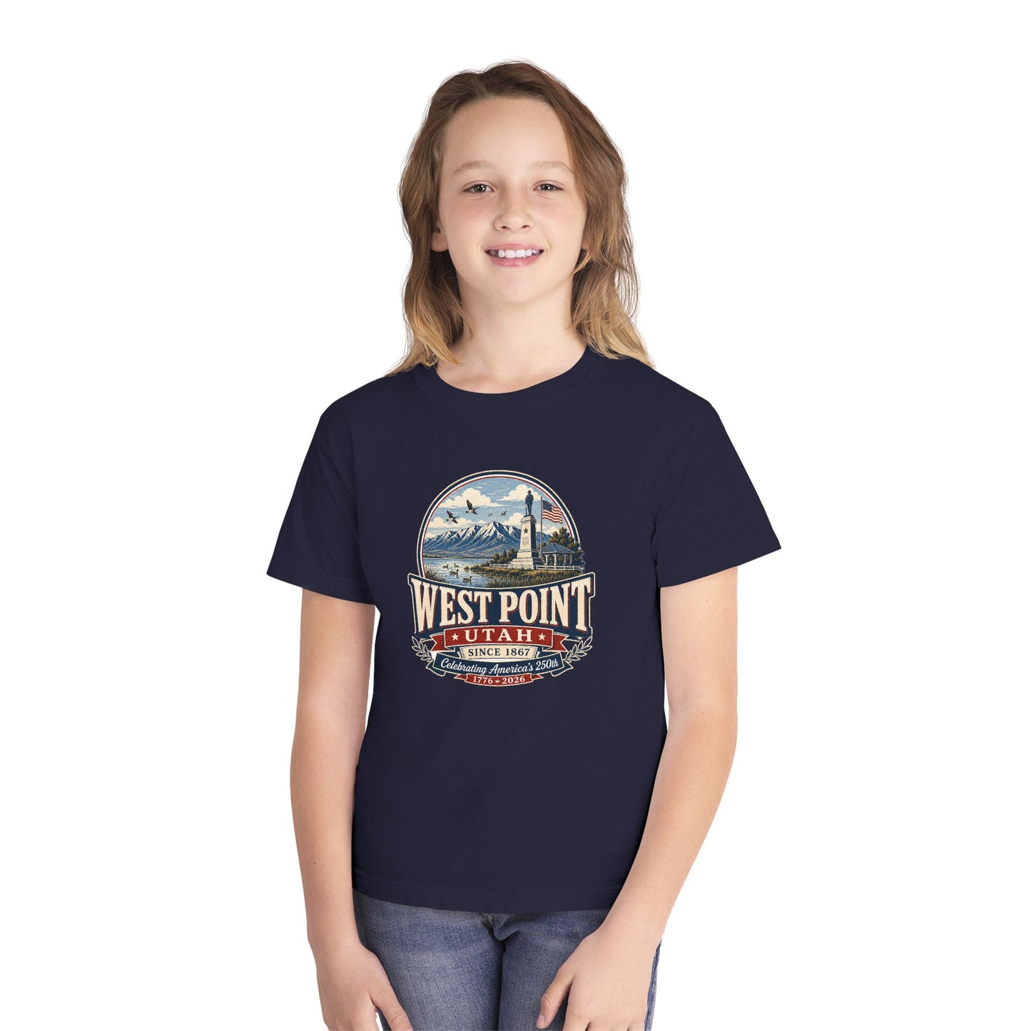 West Point City Spirit Tee · Youth · Celebrating America's 250th