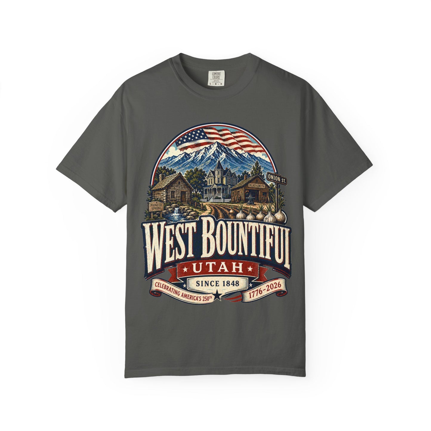 West Bountiful City Spirit Tee · Celebrating America's 250th