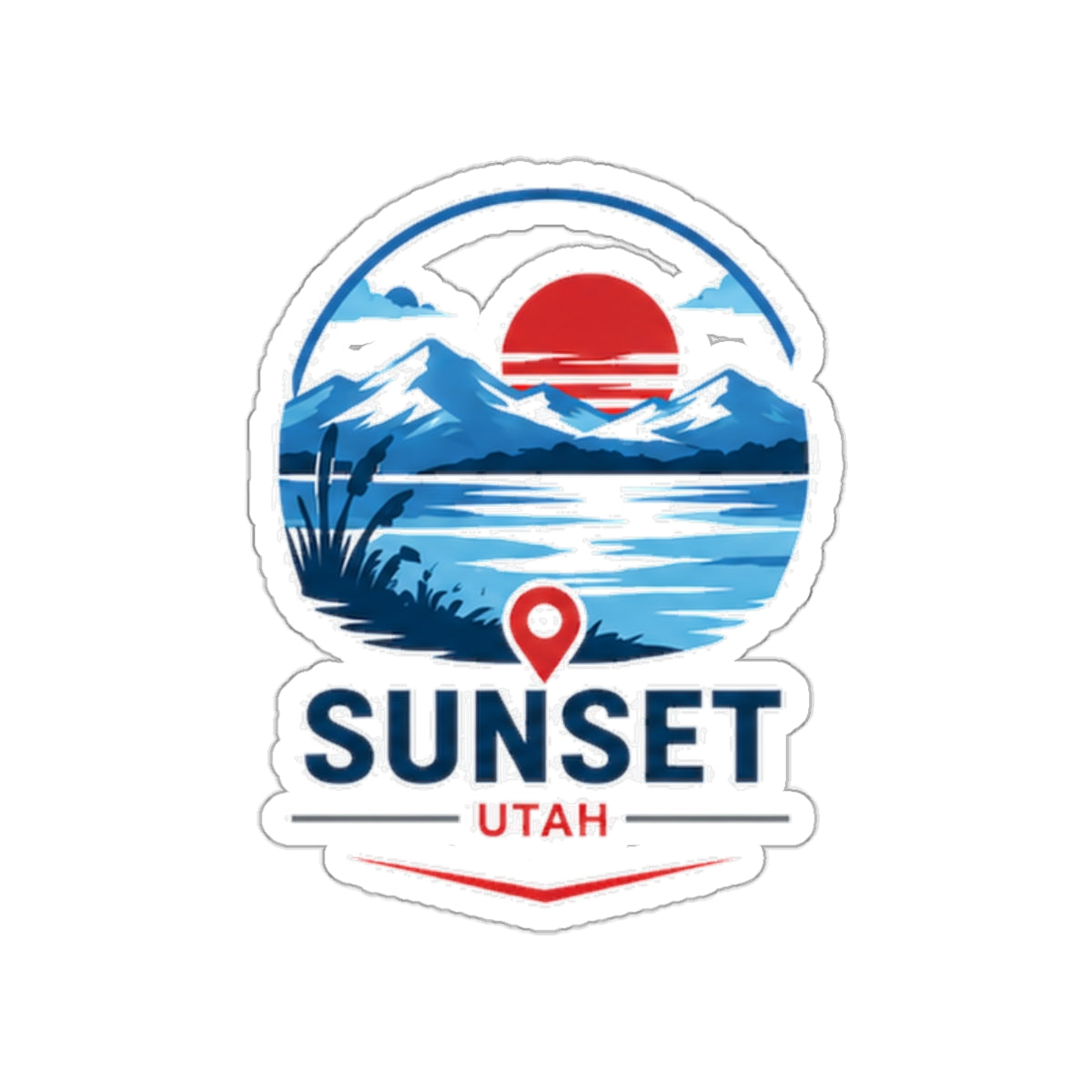 Sunset, Utah Die-Cut Sticker