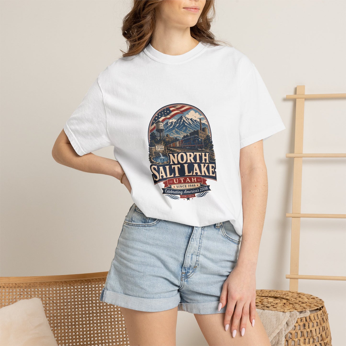 North Salt Lake City Spirit Tee · Celebrating America's 250th