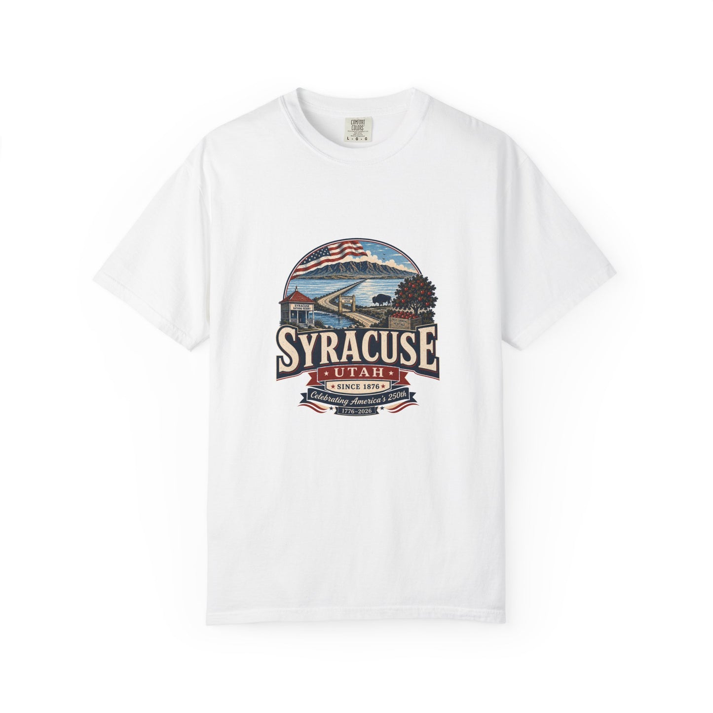 Syracuse City Spirit Tee · Celebrating America's 250th