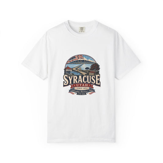 Syracuse City Spirit Tee · Celebrating America's 250th